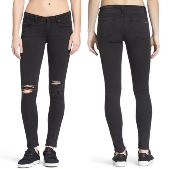 rag & bone Denim - rag & bone mid-rise skinny jeans 23 rock wholes